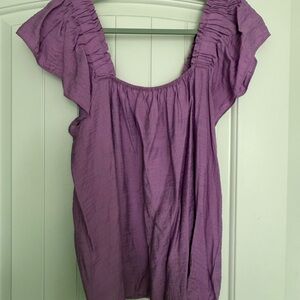 Lilly Pulitzer Purple Ruched Blouse